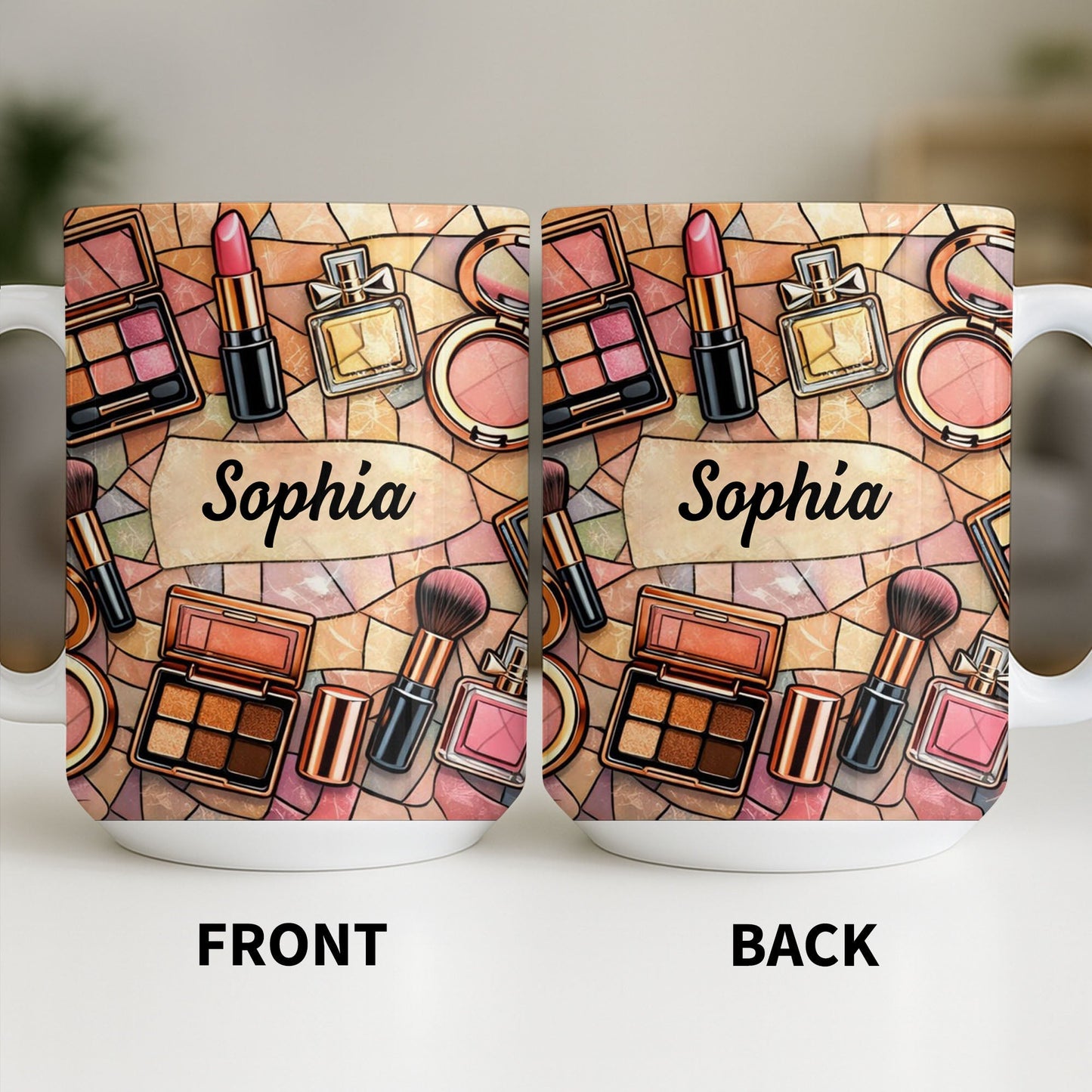 My Makeup, Lipstick And Perfume - Personalized Custom Coffee Mug - JBS118_MG