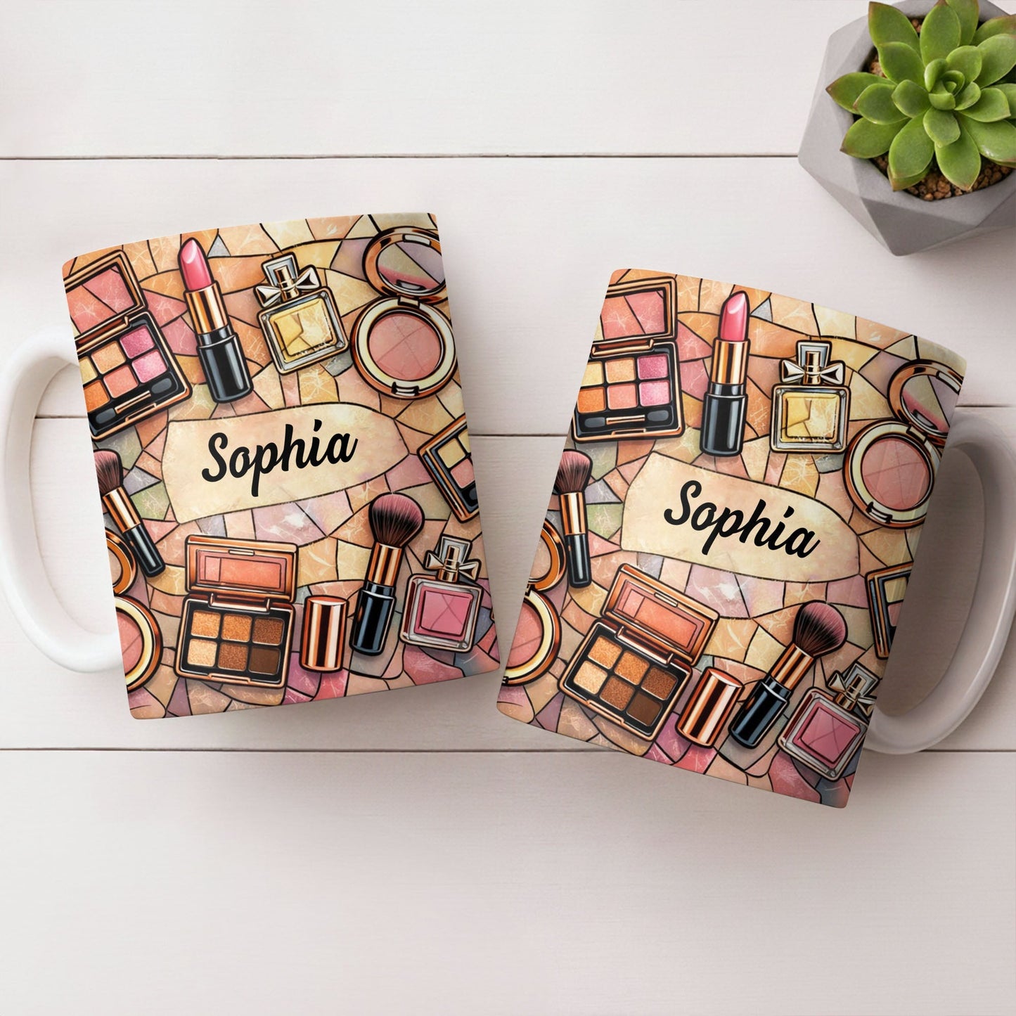 My Makeup, Lipstick And Perfume - Personalized Custom Coffee Mug - JBS118_MG