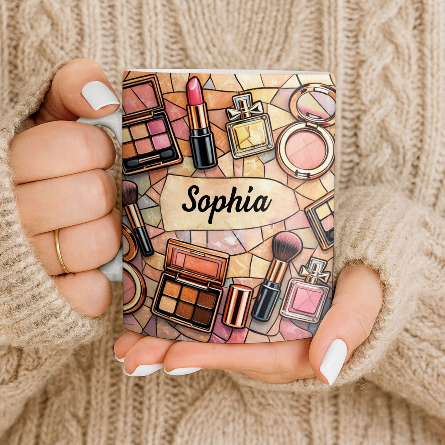My Makeup, Lipstick And Perfume - Personalized Custom Coffee Mug - JBS118_MG