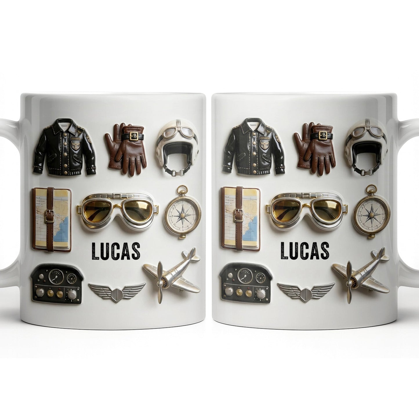 Adventure Awaits, Customize With Icons Of Travel And Aviation - Personalized Custom Coffee Mug - JBS124_MG