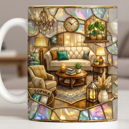 Welcome To Your Cozy Corner Featuring Interior Design Elements - Personalized Custom Coffee Mug - JBS130_MG