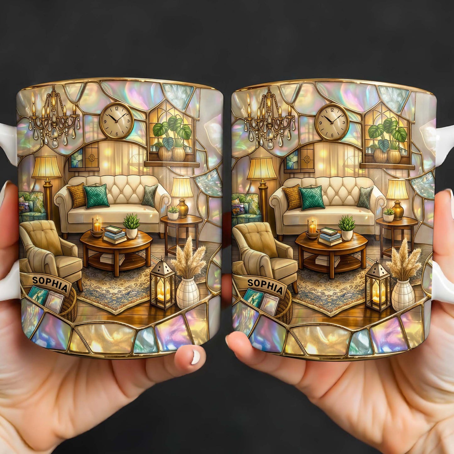 Welcome To Your Cozy Corner Featuring Interior Design Elements - Personalized Custom Coffee Mug - JBS130_MG