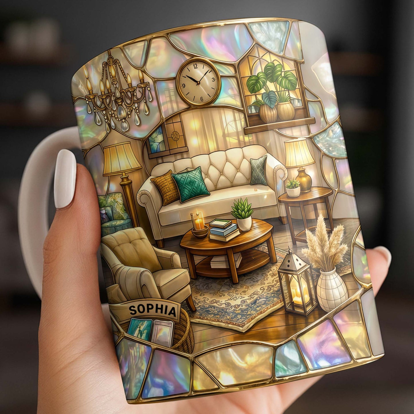 Welcome To Your Cozy Corner Featuring Interior Design Elements - Personalized Custom Coffee Mug - JBS130_MG