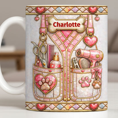 A Groomer With A Passion For Pets Grooming Tools And Paws - Personalized Custom Coffee Mug - JBS137_MG