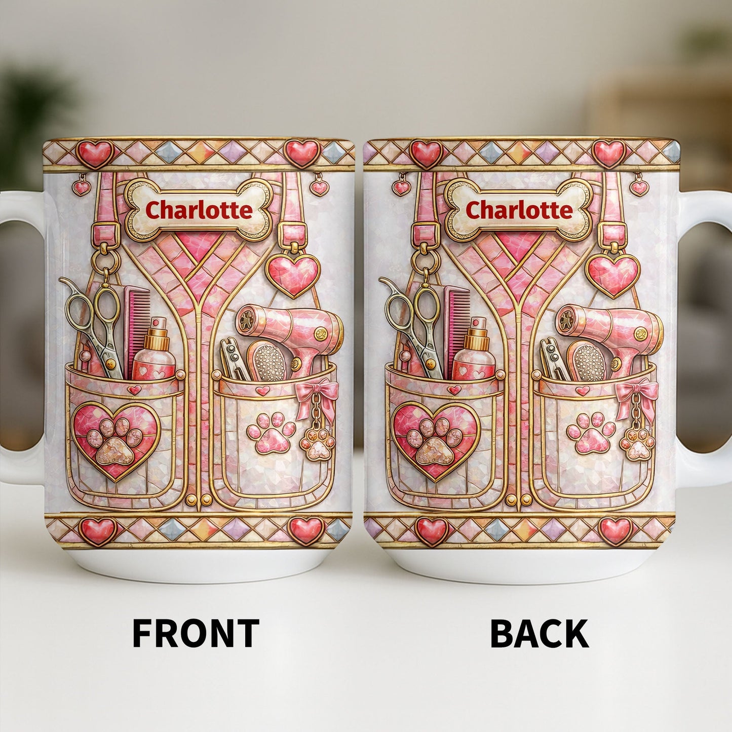 A Groomer With A Passion For Pets Grooming Tools And Paws - Personalized Custom Coffee Mug - JBS137_MG