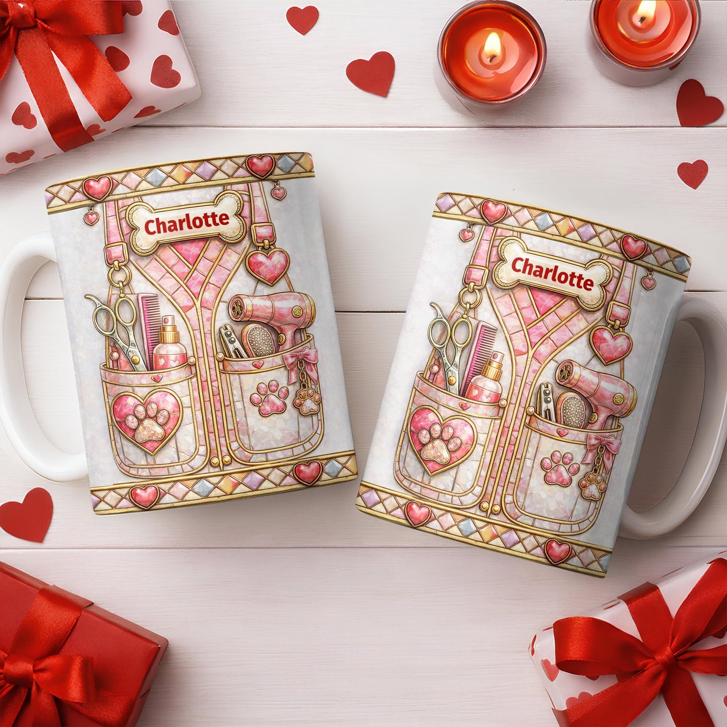 A Groomer With A Passion For Pets Grooming Tools And Paws - Personalized Custom Coffee Mug - JBS137_MG
