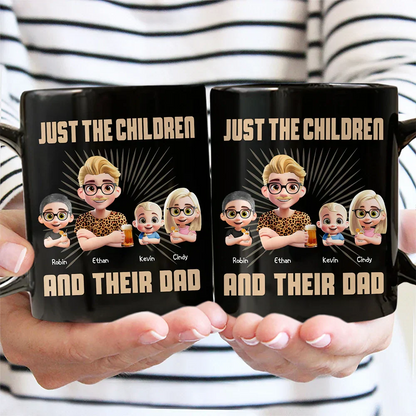 Just A Dad And His Girl 3D Effect Crossed Arms - Personalized Mug