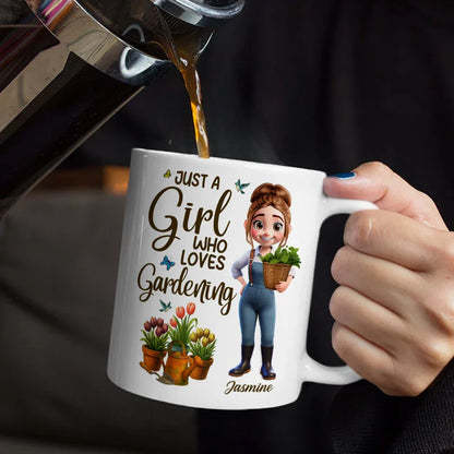 Just A Girl Who Loves Gardening - Personalized Mug