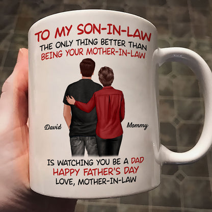To My Son-In-Law From Mother-In-Law Happy Father's Day Personalized Mug