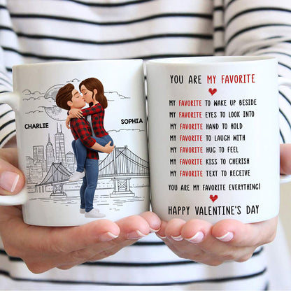 You Are My Favorite Everything Romantic Couple - Personalized Mug - Heartfelt Valentine's Day Gift for Her, for Him