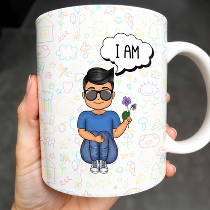 I AM - Personalized Custom Coffee Mug - KID032_MG