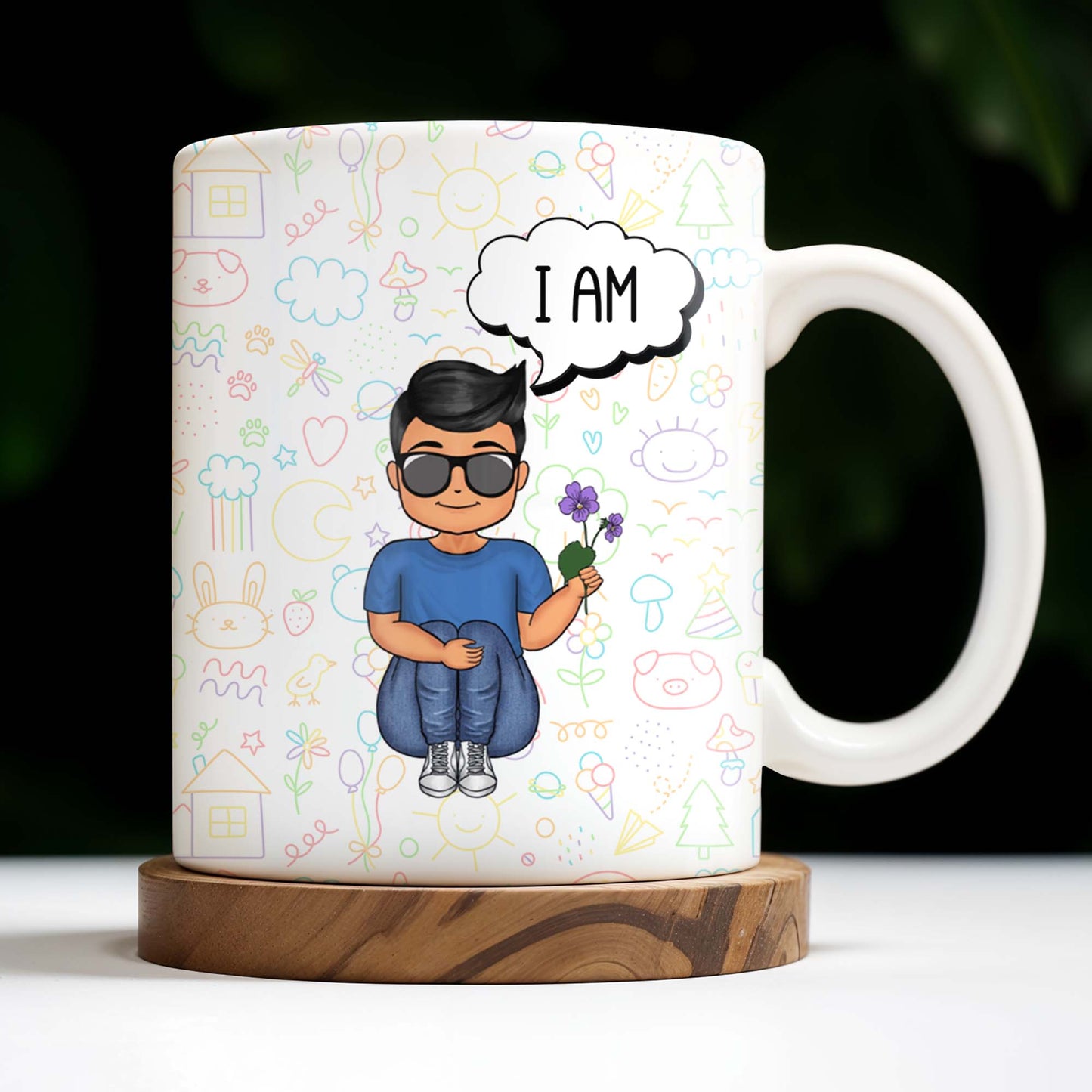 I AM - Personalized Custom Coffee Mug - KID032_MG
