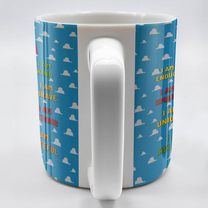 I Am Enough, I Am Kind, Embrace Your Uniqueness - Personalized Custom Coffee Mug - KID327_MG