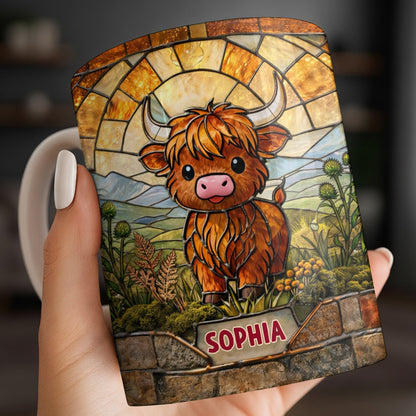 My Cow Stained Glass Landscape - Personalized Custom Coffee Mug - KID530_MG