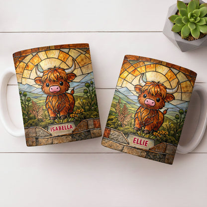 My Cow Stained Glass Landscape - Personalized Custom Coffee Mug - KID530_MG