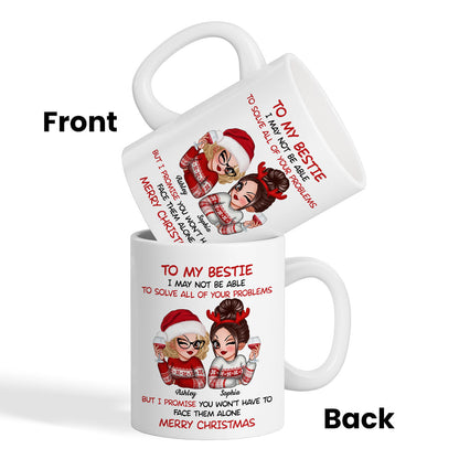 To My Bestie Sassy Girls Personalized Mug, Funny Christmas Gift For Sisters