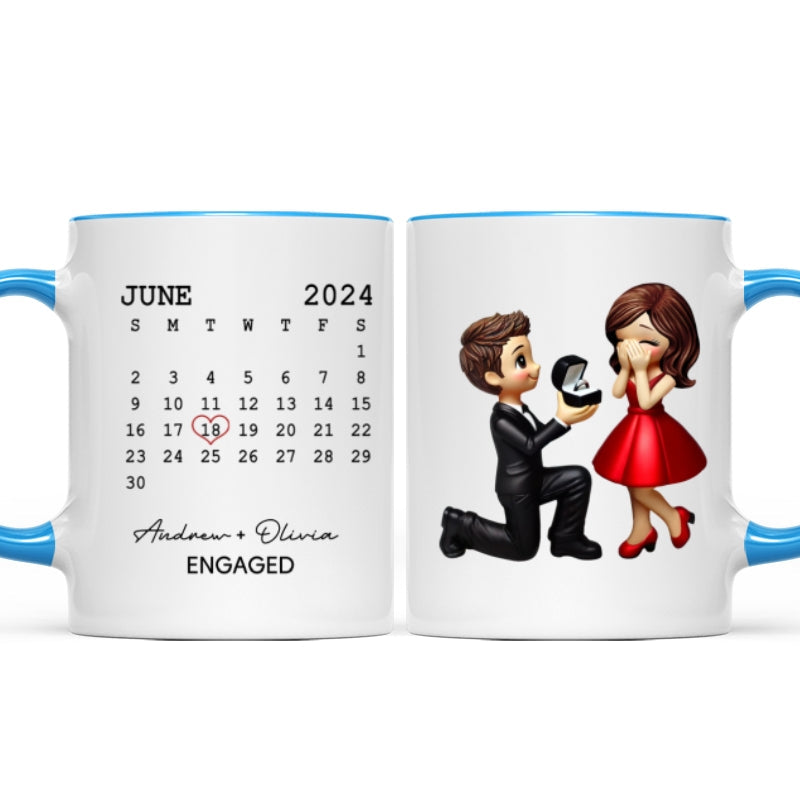 Personalized Mr Mrs Coffee Mug, Marriage Proposal Personalized Engagement Gift for him, Gift for her
