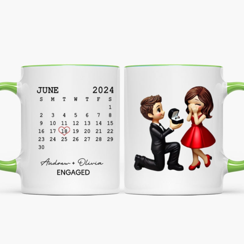 Personalized Mr Mrs Coffee Mug, Marriage Proposal Personalized Engagement Gift for him, Gift for her