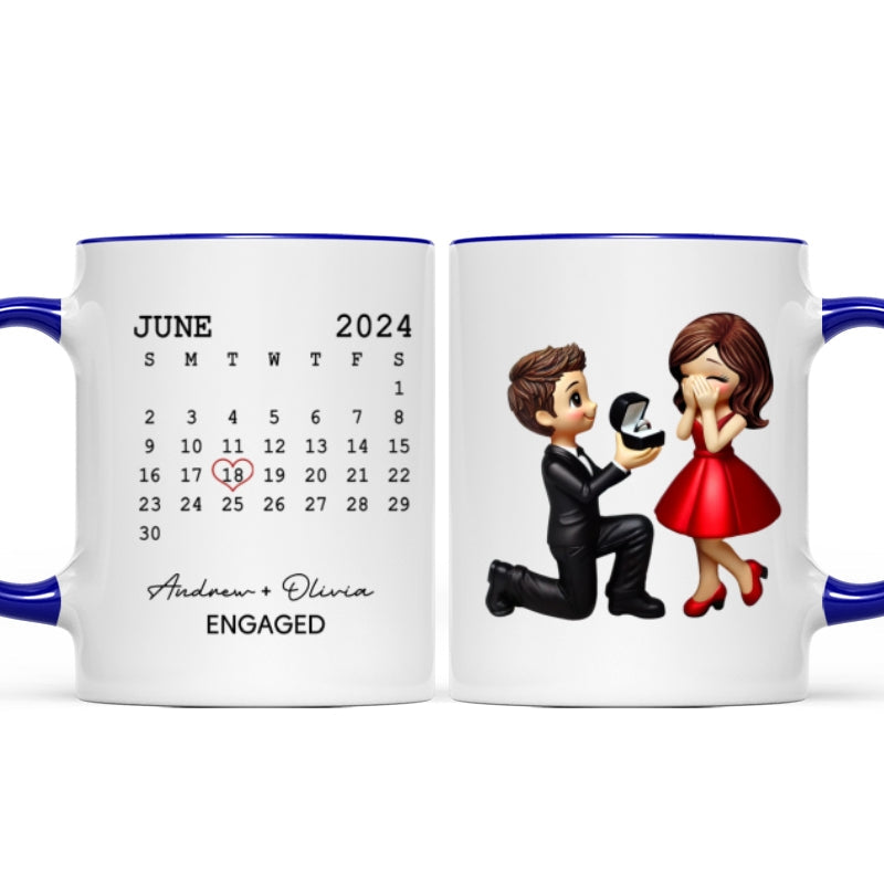 Personalized Mr Mrs Coffee Mug, Marriage Proposal Personalized Engagement Gift for him, Gift for her