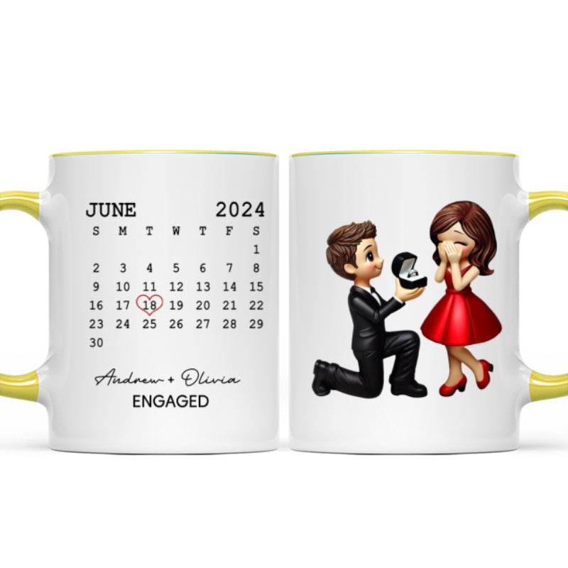 Personalized Mr Mrs Coffee Mug, Marriage Proposal Personalized Engagement Gift for him, Gift for her