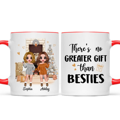 Christmas Fireplace Doll Besties Standing Personalized Mug