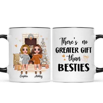 Christmas Fireplace Doll Besties Standing Personalized Mug