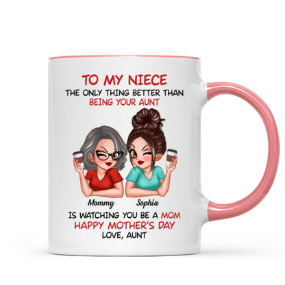 To My Niece From Aunt Happy Mother's Day Personalized Mug