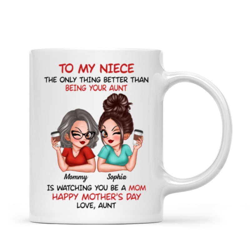 To My Niece From Aunt Happy Mother's Day Personalized Mug