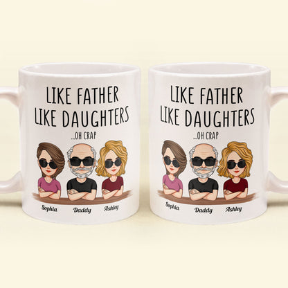 Like Father Like Daughter - Cartoon Version - Personalized Mug