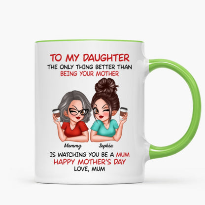 To My Daughter From Mum Happy Mother's Day UK Personalized Mug, Gift For Daughter