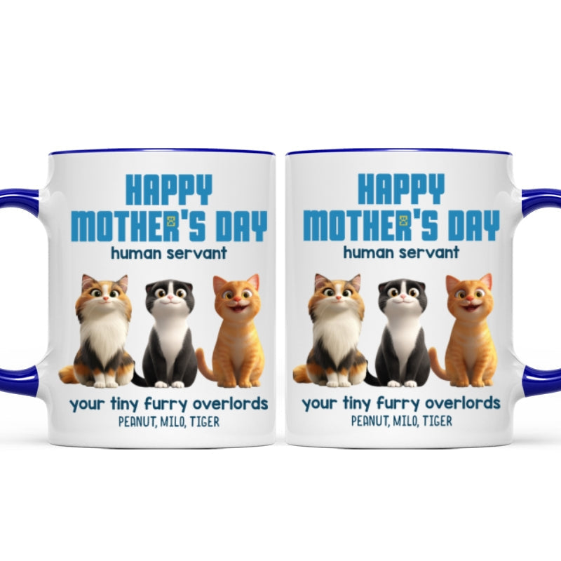 Happy Mother's Day Human Servant - Personalized Mug - Unique Gift for Cat Moms