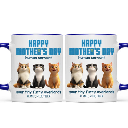 Happy Mother's Day Human Servant - Personalized Mug - Unique Gift for Cat Moms