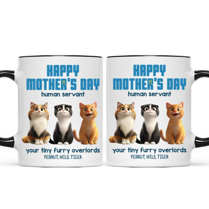 Happy Mother's Day Human Servant - Personalized Mug - Unique Gift for Cat Moms