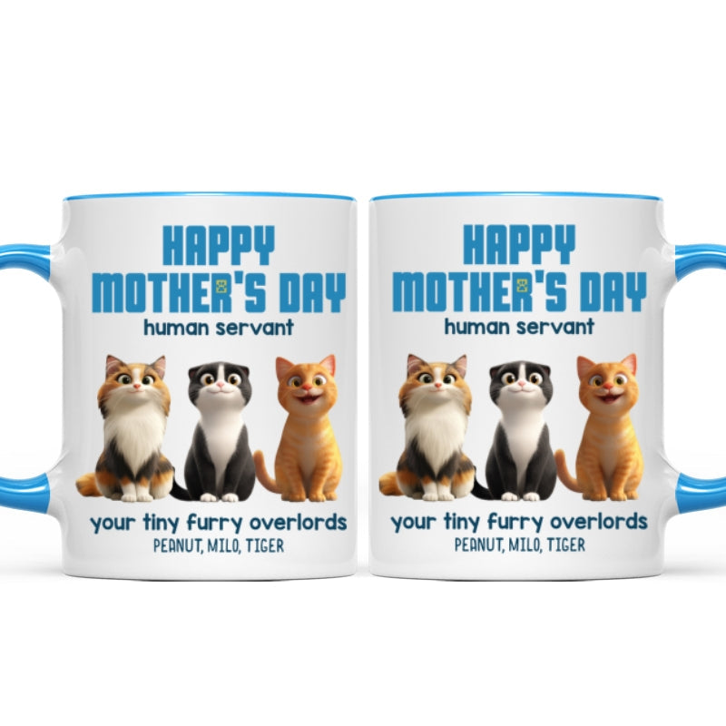 Happy Mother's Day Human Servant - Personalized Mug - Unique Gift for Cat Moms