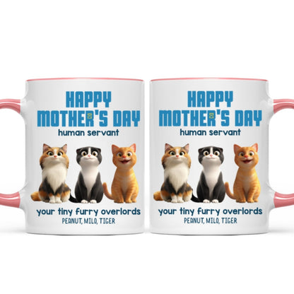 Happy Mother's Day Human Servant - Personalized Mug - Unique Gift for Cat Moms