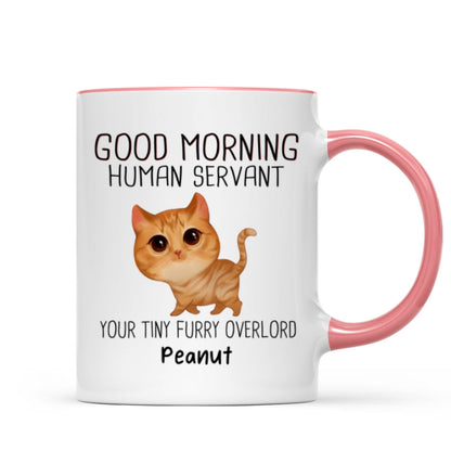 Watercolor Cute Cats Walking Good Morning Cat Human Servant Personalized Mug