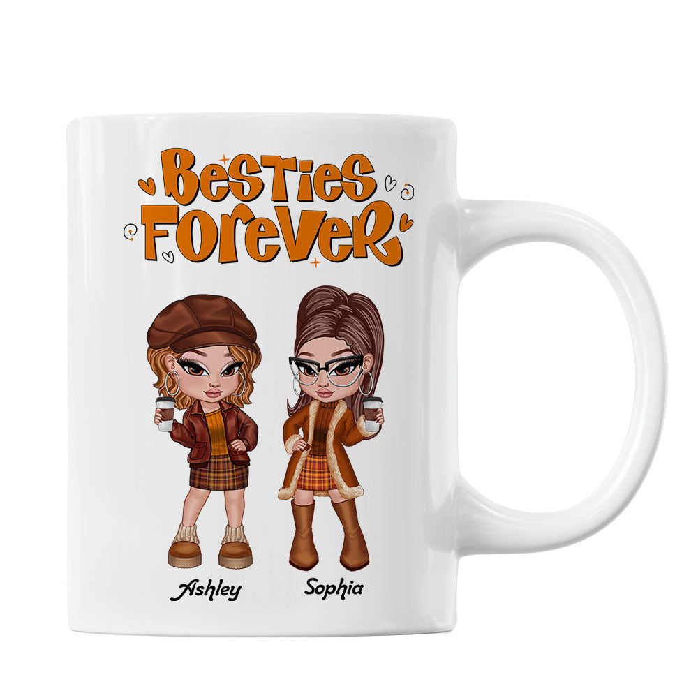 Trendy Fall Season Mug For Besties Sisters, Y2K Style