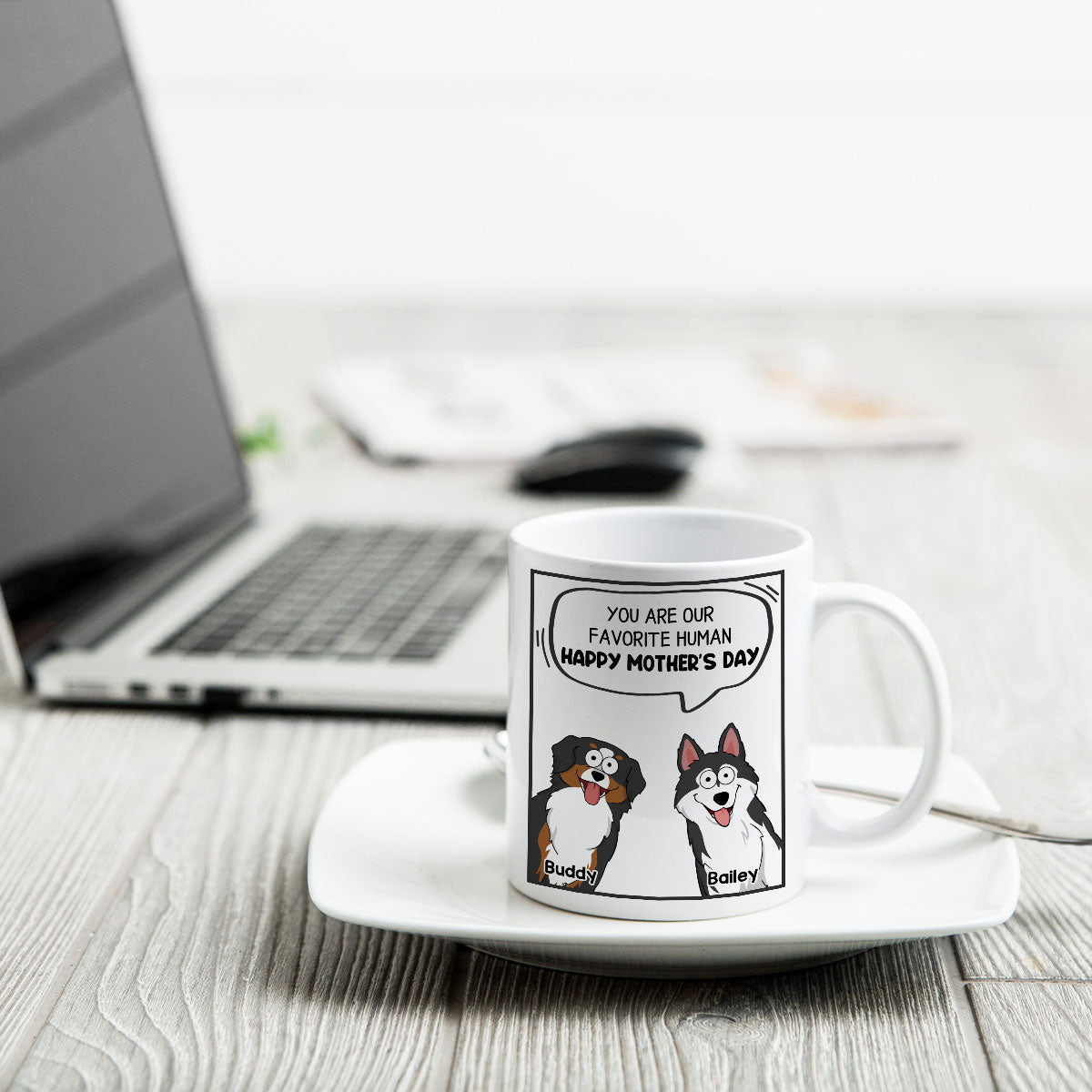 Mom You Are My Favorite Human Happy Mother's Day Conversation Box Gift For Dog Mom Personalized Mug