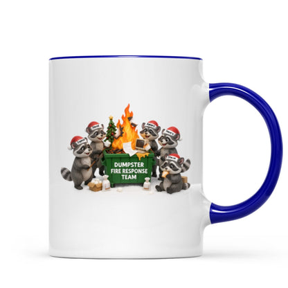 Funny Raccoon Dumpster on Fire Response Team - Personalized Mug - Funny Holiday Gift for Coworkers