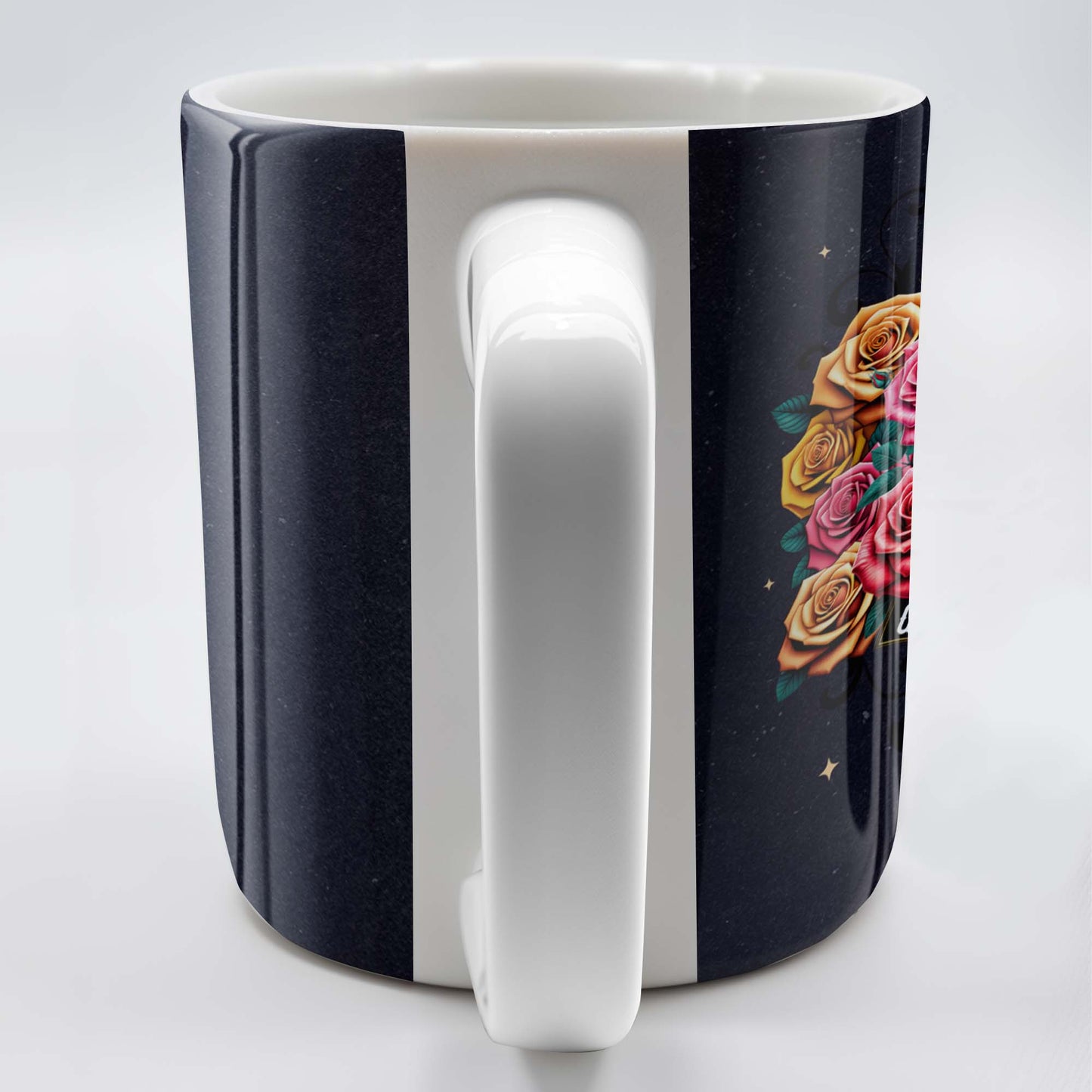 Hija De Dios Mujer De Fe Guerrera De Cristo Sugar Skull And Roses Mug - Personalized Custom Coffee Mug - MEX005_MG