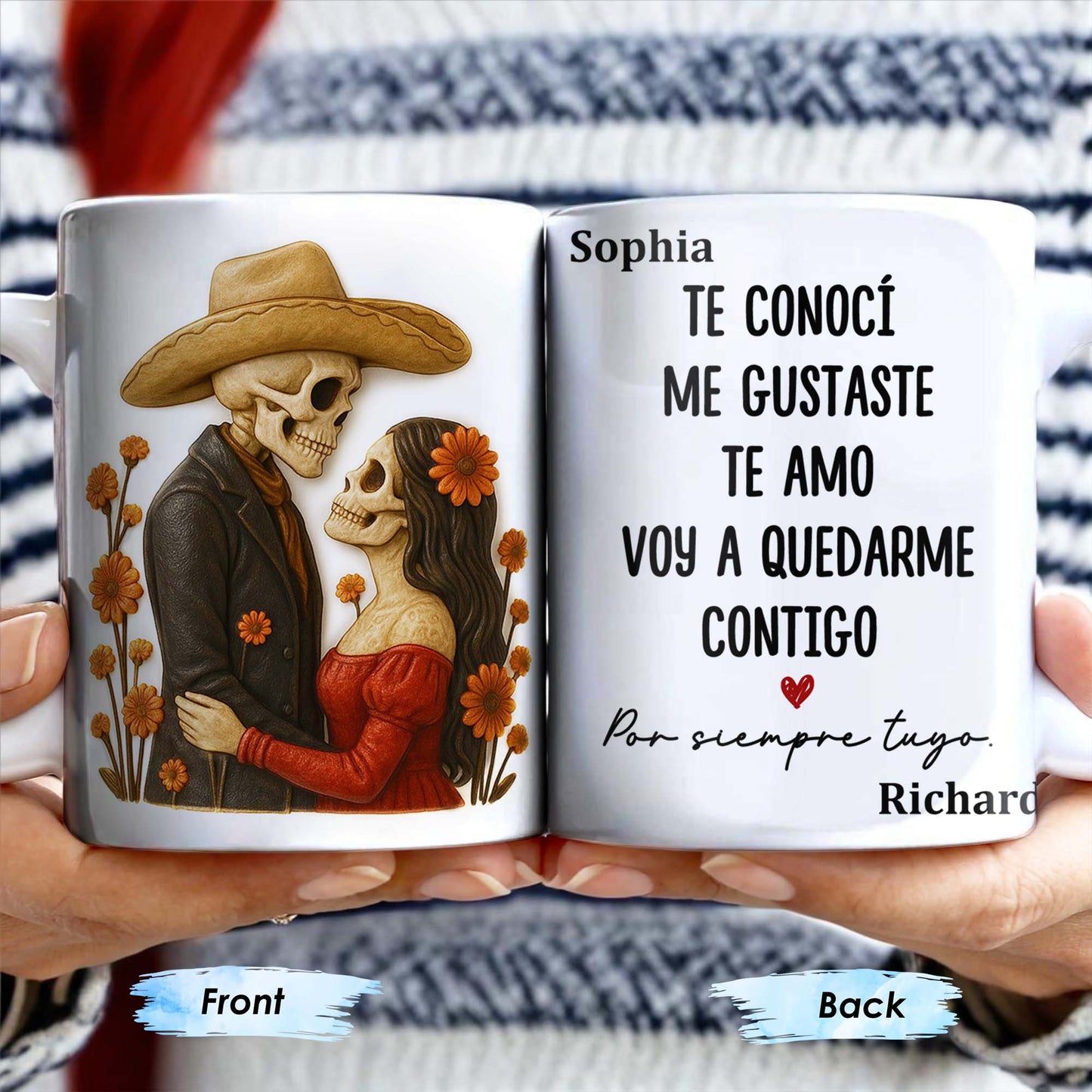 Te Conoc Te Amo, Stay With You Forever, Heart Design - Personalized Custom Coffee Mug - MEX016_MG