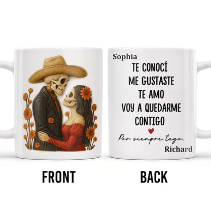Te Conoc Te Amo, Stay With You Forever, Heart Design - Personalized Custom Coffee Mug - MEX016_MG