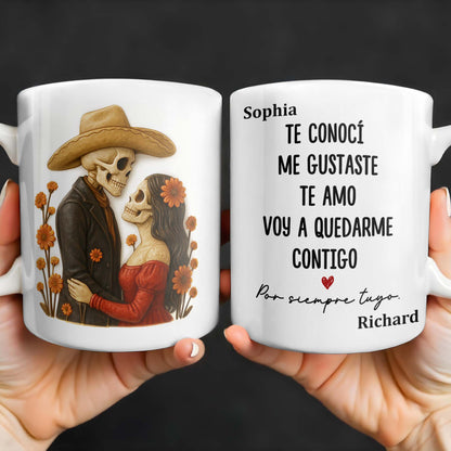 Te Conoc Te Amo, Stay With You Forever, Heart Design - Personalized Custom Coffee Mug - MEX016_MG