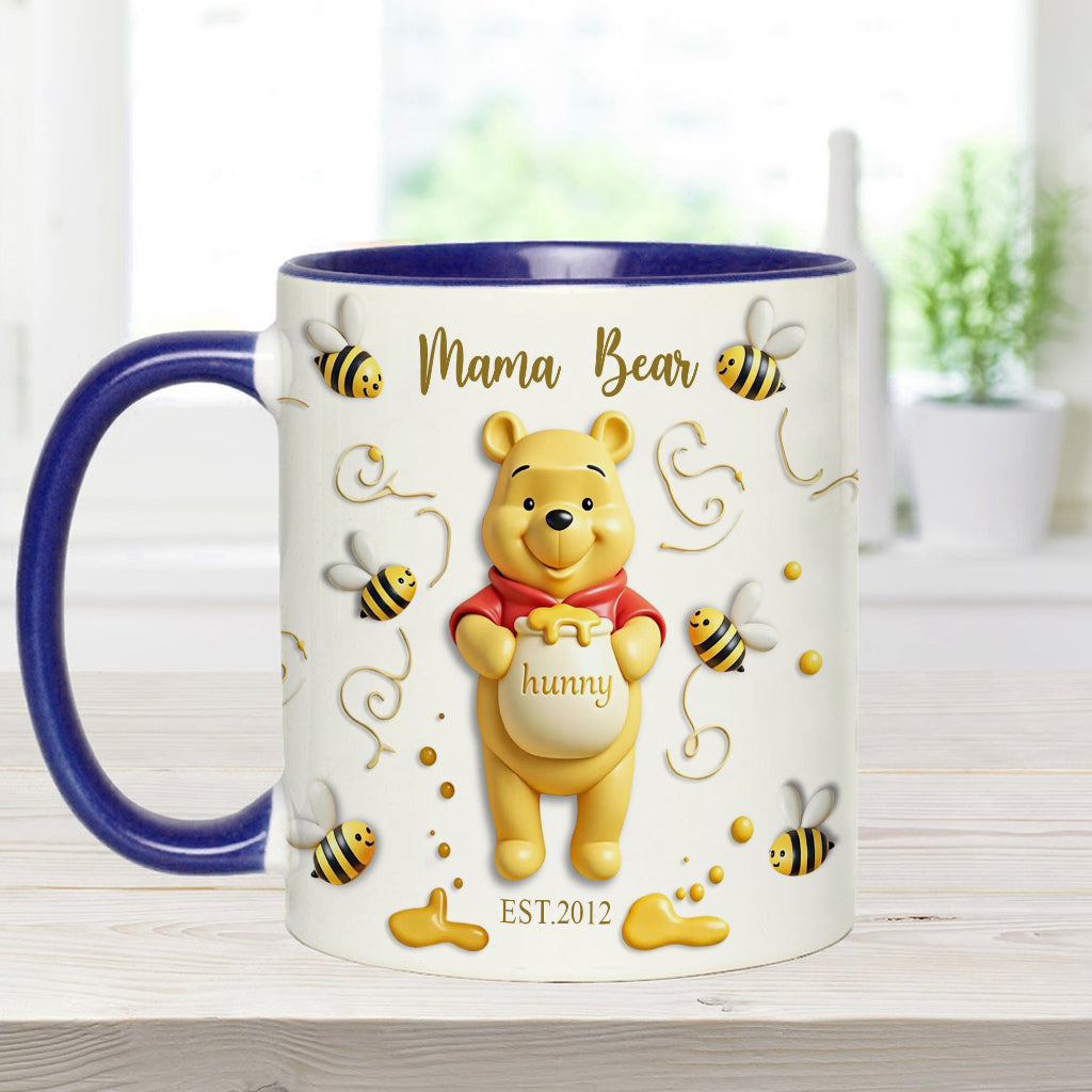 DSNY Mama Honey Bear - Personalized Accent Mug - Gift For Mom, Grandma NL122