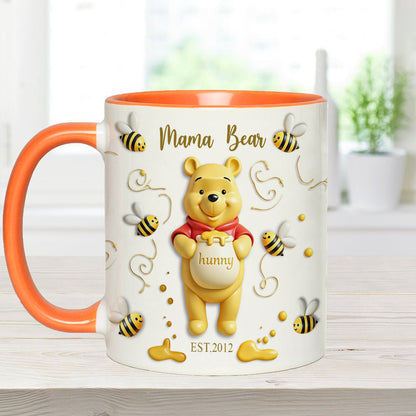 DSNY Mama Honey Bear - Personalized Accent Mug - Gift For Mom, Grandma NL122