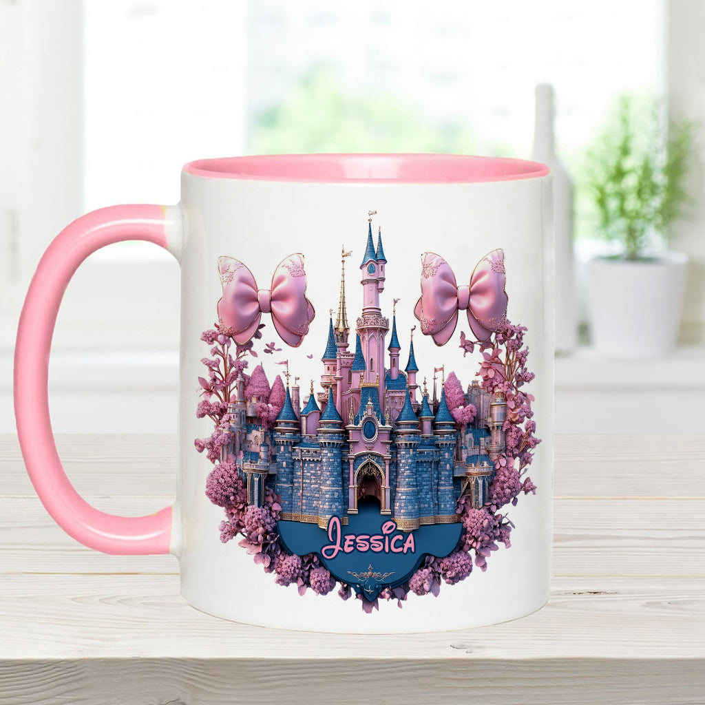 MkMo Magic Mouse And Castles - Personalized Accent Mug - Christmas Gift NA94