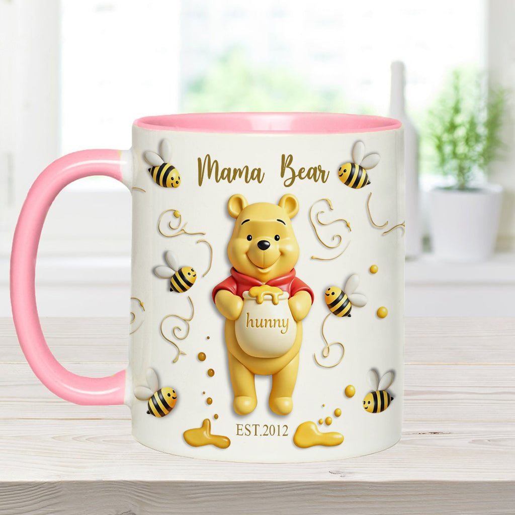DSNY Mama Honey Bear - Personalized Accent Mug - Gift For Mom, Grandma NL122