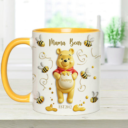DSNY Mama Honey Bear - Personalized Accent Mug - Gift For Mom, Grandma NL122
