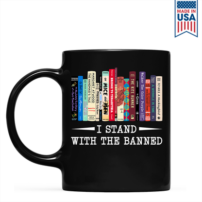I Stand With The Banned Book Lover Gift Mug