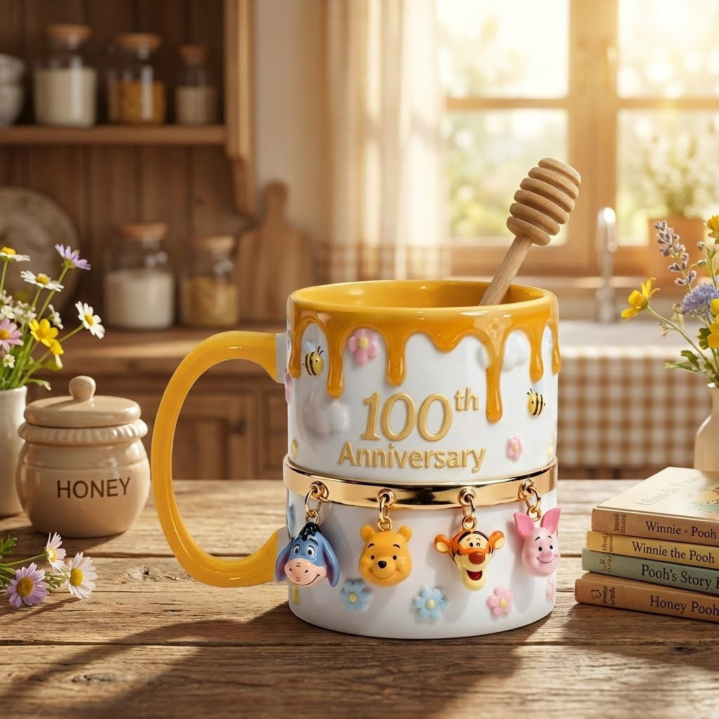 DSNY Honey Bear Anniversary 100th Years Of Friendship - Personalized Accent Mug - Gift For Movie Fans NL122